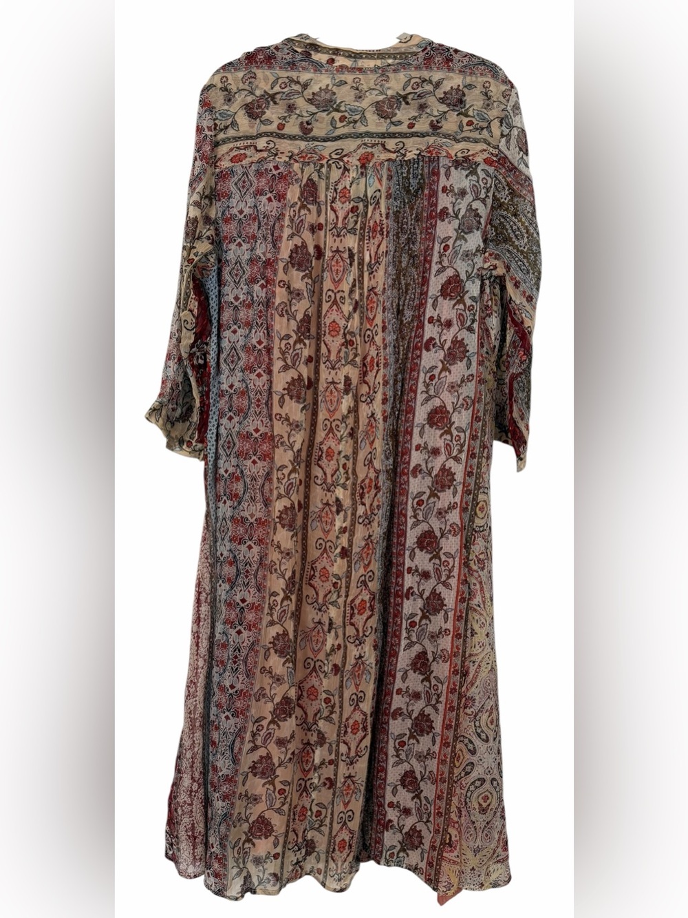Coldwater Creek Boho Paisley Patchwork Maxi Dress Button Flowy NWT Sz 1X - Picture 10 of 16